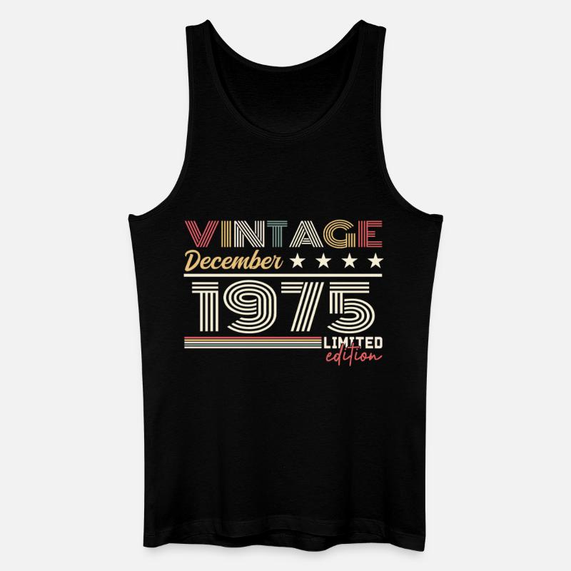 Geschenk Dezember 1975 - Männer Bio Tank Top - Schwarz