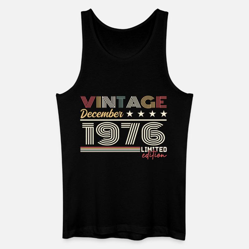 Geschenk Dezember 1976 - Männer Bio Tank Top - Schwarz