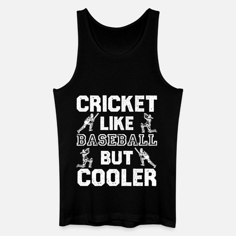 Cricket wie Baseball – Cooler Spruch - Männer Bio Tank Top - Schwarz