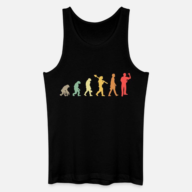 Darts Evolution Darten Dartsspieler - Männer Bio Tank Top - Schwarz