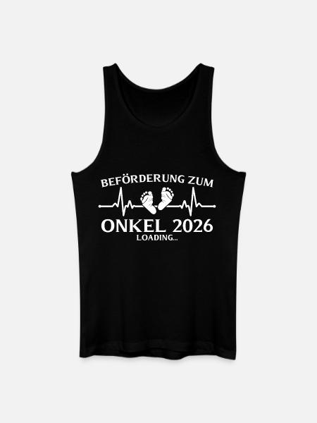 Onkel 2026 loading Schwangerschaftsankündigung - Männer Bio Tank Top - Schwarz