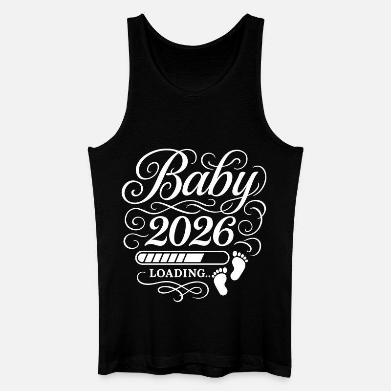 Baby 2026 Loading - Männer Bio Tank Top - Schwarz