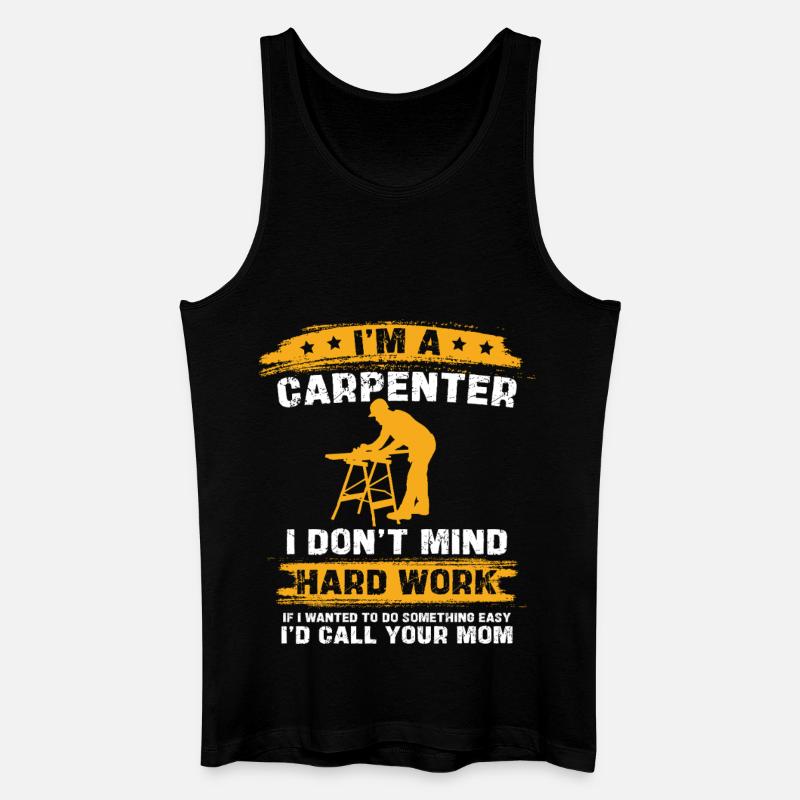 Schreiner Spruch Harte Arbeit - Männer Bio Tank Top - Schwarz
