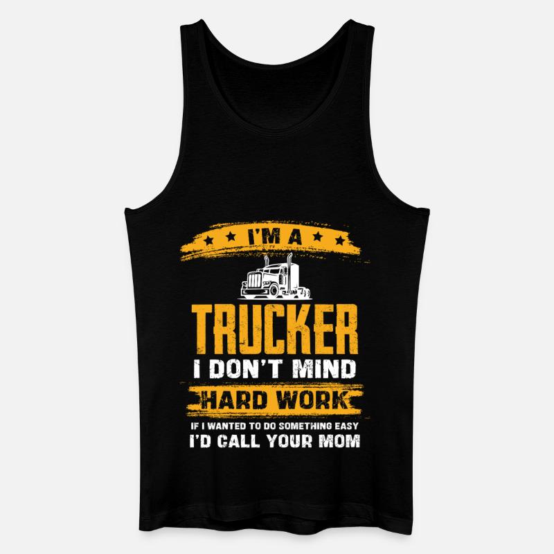 Trucker Humor Harte Arbeit - Männer Bio Tank Top - Schwarz