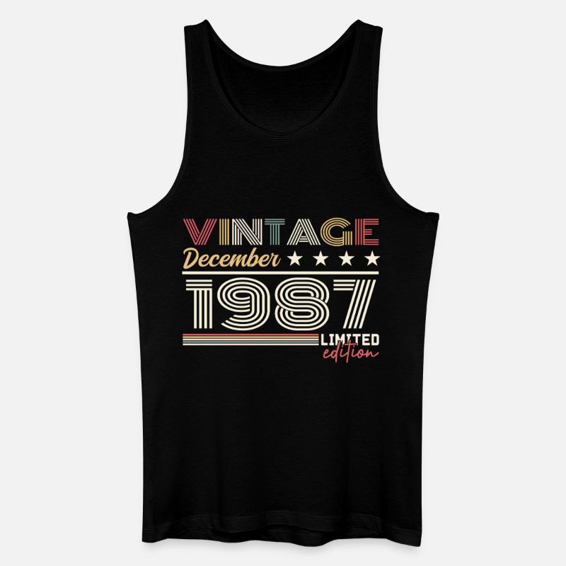 Geschenk Dezember 1987 - Männer Bio Tank Top - Schwarz