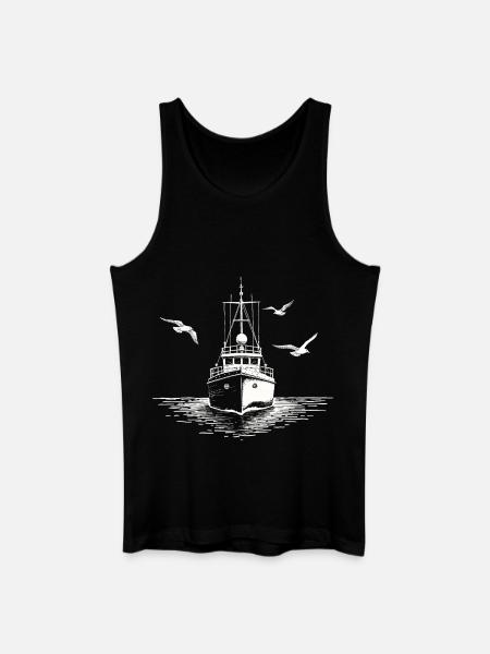 Fischkutter Trawler Fischer Meer - Männer Bio Tank Top - Schwarz