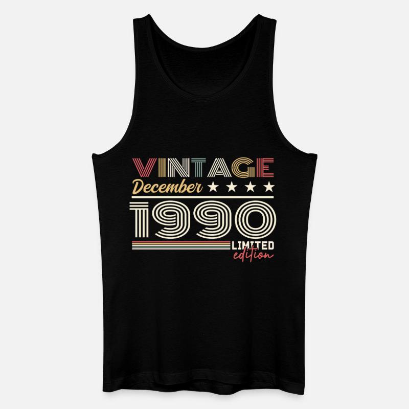 Geschenk Dezember 1990 - Männer Bio Tank Top - Schwarz