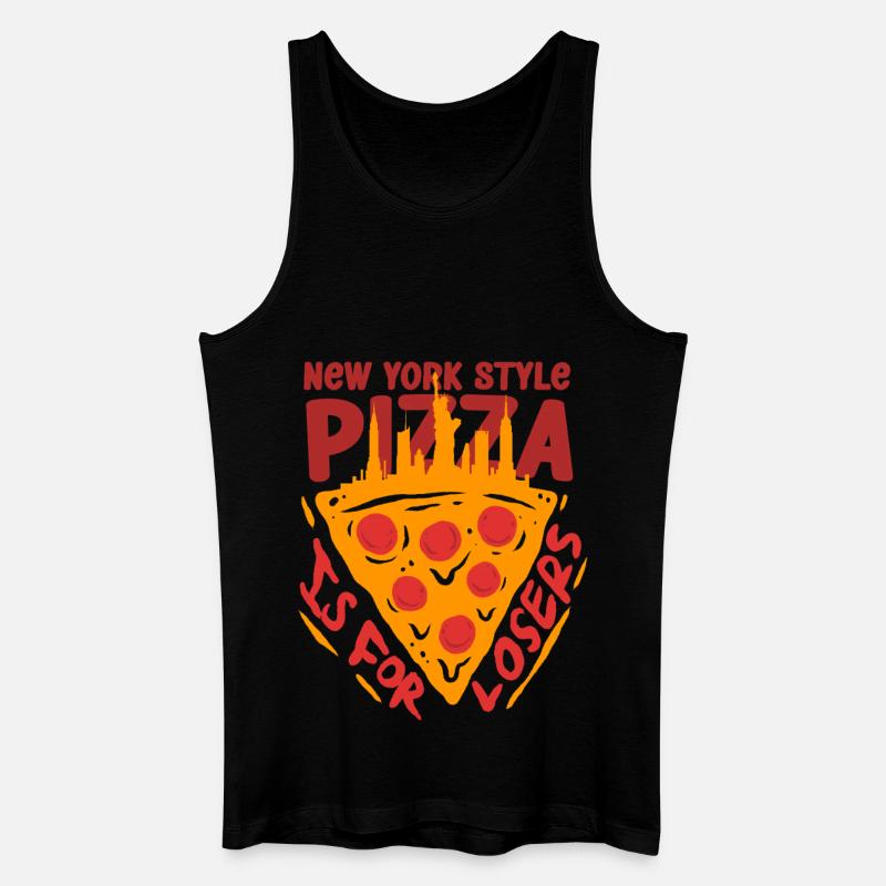 Deep Dish Pizza Chicargo - Männer Bio Tank Top - Schwarz