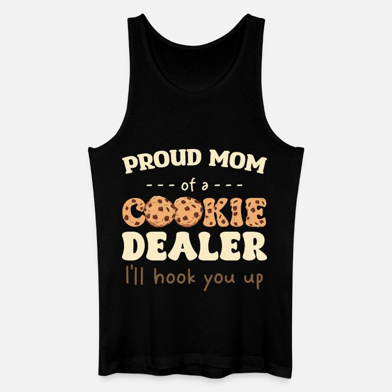 Stolze Mama eines Cookie-Verkäufers - Männer Bio Tank Top - Schwarz
