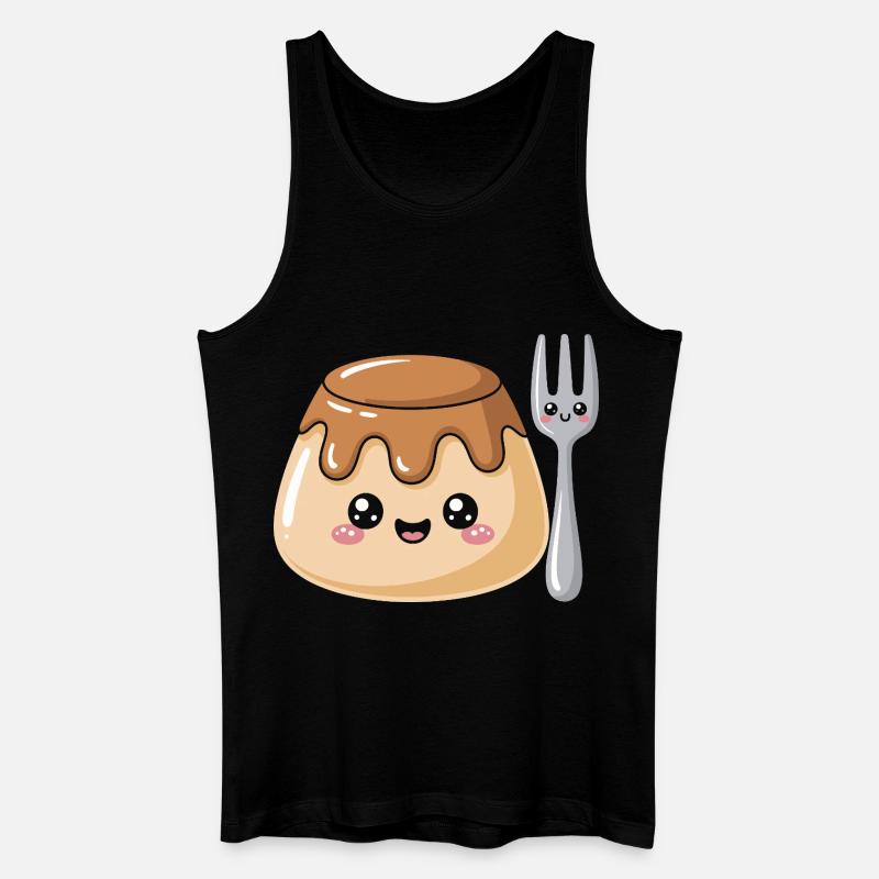 Pudding Mit Gabel - Männer Bio Tank Top - Schwarz