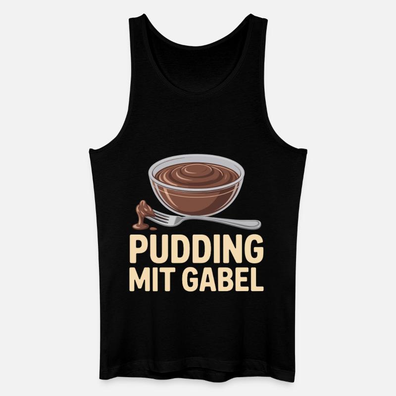 Pudding Mit Gabel - Männer Bio Tank Top - Schwarz