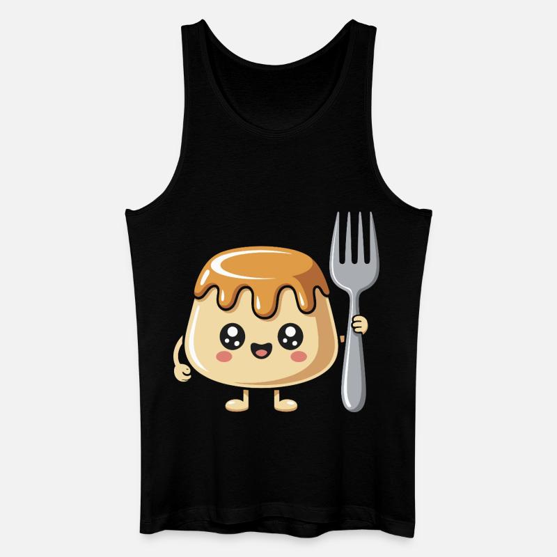 Pudding Mit Gabel - Männer Bio Tank Top - Schwarz
