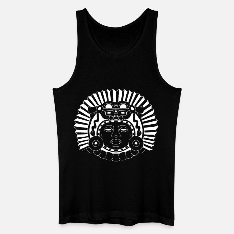 Aztekischer Drachenkönig (Weiß) - Männer Bio Tank Top - Schwarz