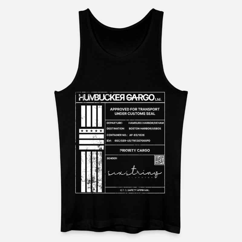 Shipping Label, weiß - Männer Bio Tank Top - Schwarz