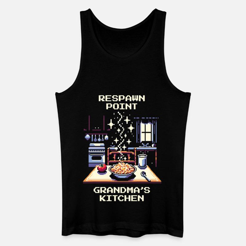 Respawn Point | Großmutters Küche Liebe - Männer Bio Tank Top - Schwarz