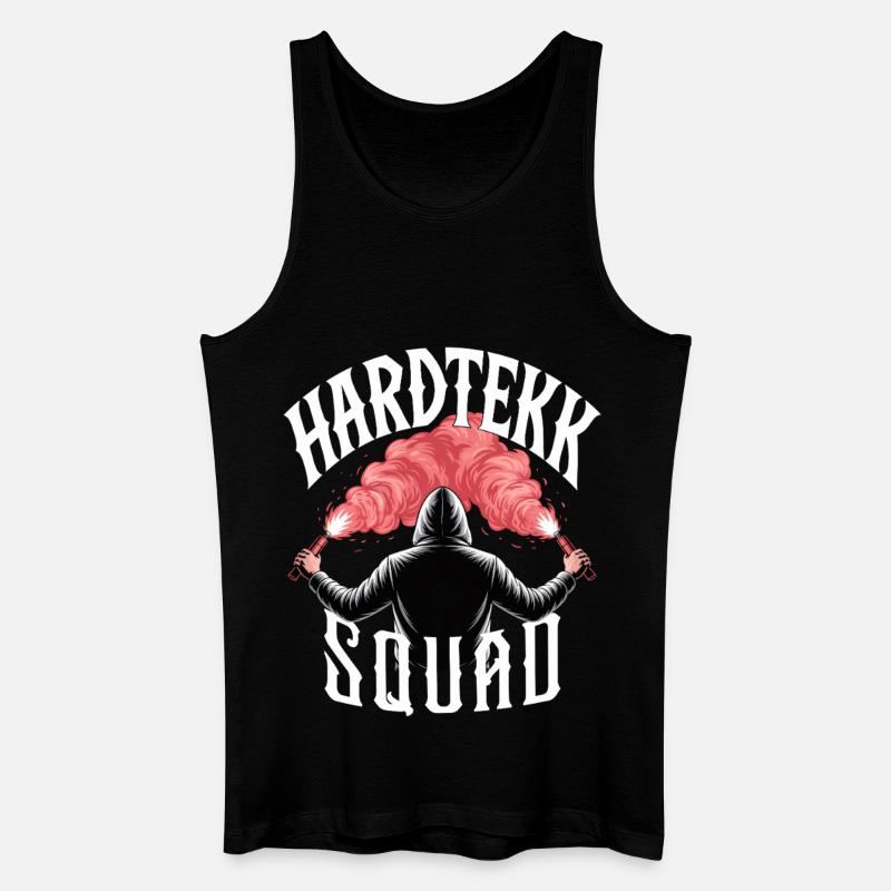 Hardtekk Squad Tekke Ostdeutschland - Männer Bio Tank Top - Schwarz