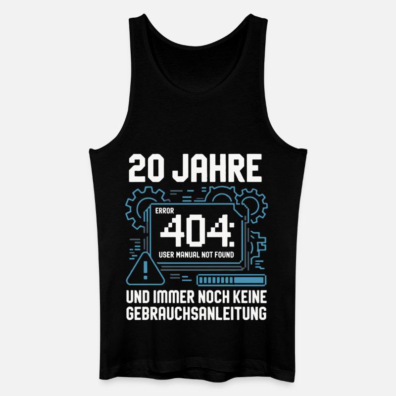 20 Jahre Technik 404 Fehler - Männer Bio Tank Top - Schwarz