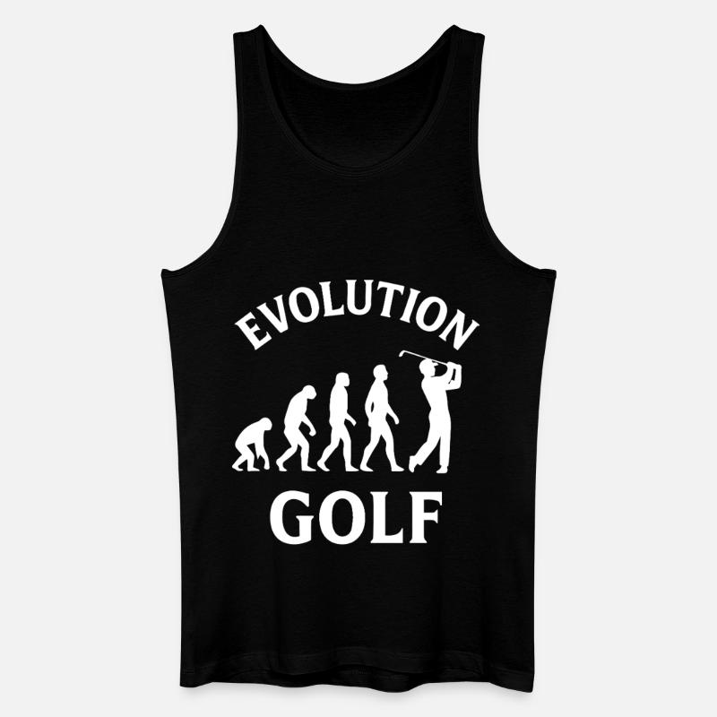 Evolution Golf Drôle de Golf Design - Débardeur bio Homme - noir
