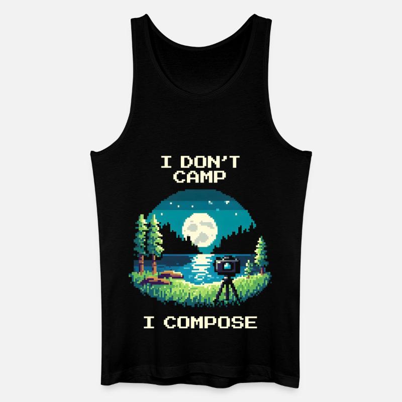 I don't camp, I compose | Composition - Men’s Organic Tank Top - black