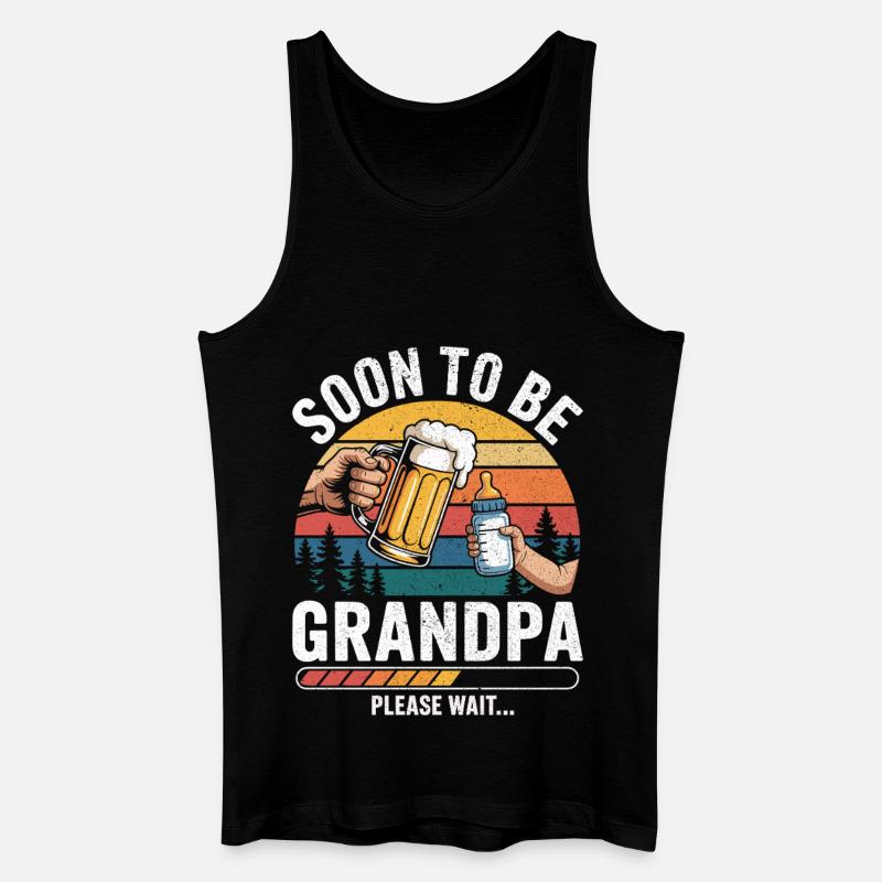 Werdender Opa loading zukünftiger Großvater - Männer Bio Tank Top - Schwarz