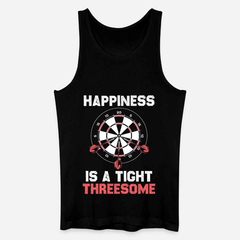Happiness ist ein enger Dreier - Männer Bio Tank Top - Schwarz