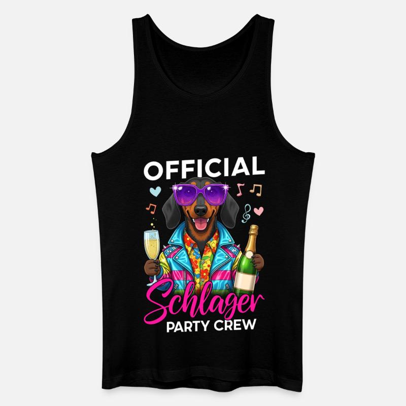 Official Schlager Party Crew - Männer Bio Tank Top - Schwarz