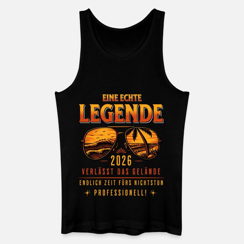 Rente 2026 Legende verlässt das Gelände - Männer Bio Tank Top - Schwarz