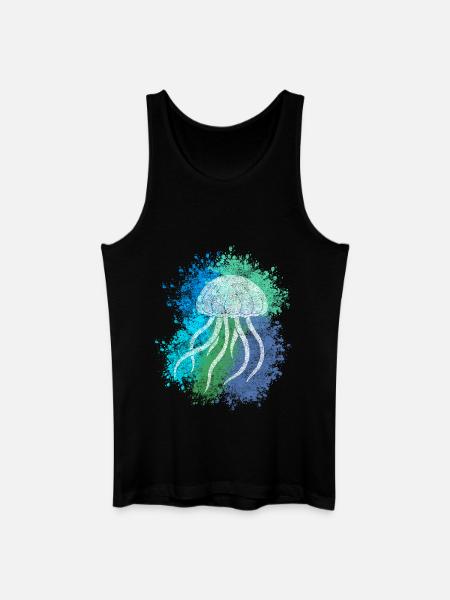 Zentangle Jellyfish - Men’s Organic Tank Top - black
