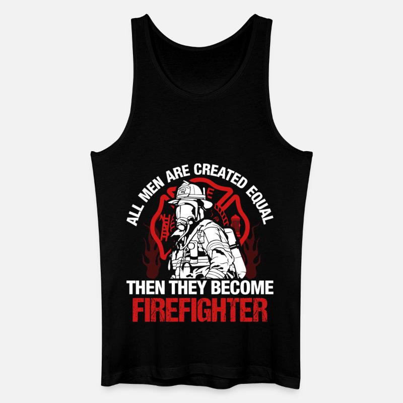 Feuerwehr - Männer Bio Tank Top - Schwarz