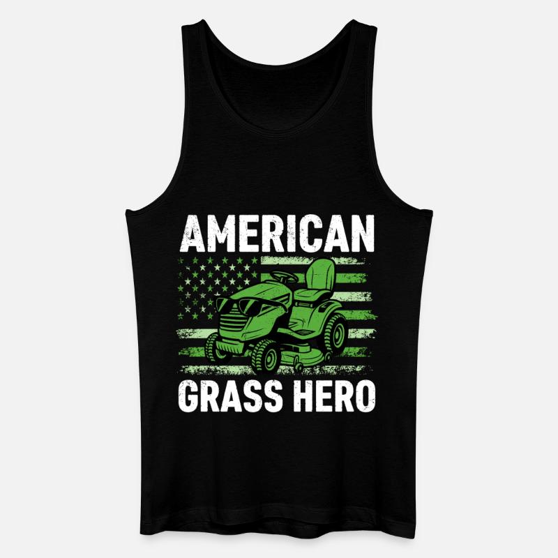 American Grass Hero - Männer Bio Tank Top - Schwarz