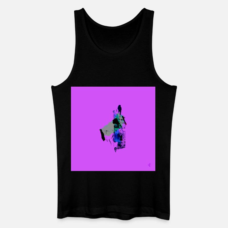 TEXTURA_DE_COLOR_#21 - Männer Bio Tank Top - Schwarz