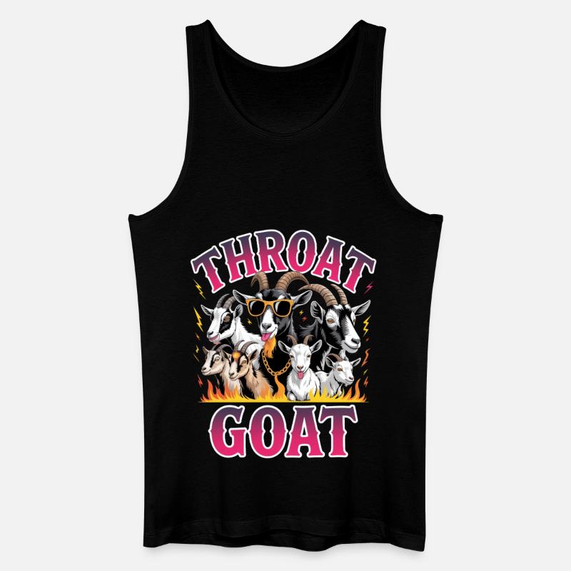 Throat Goat Meme Y2K Bootleg - Männer Bio Tank Top - Schwarz