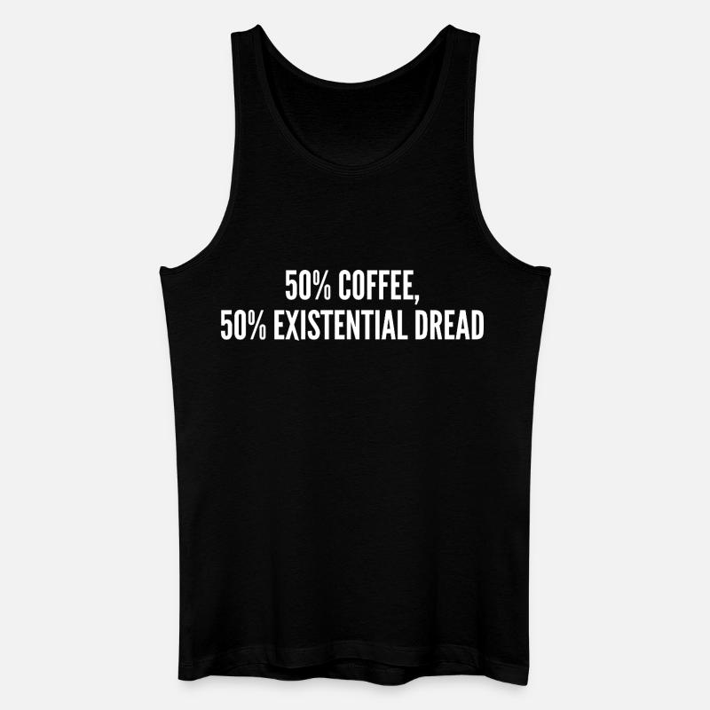 50% coffee 50% existential dread - Men’s Organic Tank Top - black