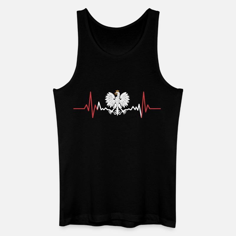 Crowned Eagle Heartbeat - Men’s Organic Tank Top - black