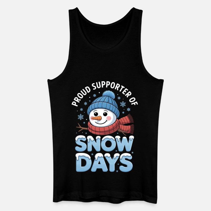 Snow Days Schneemann Unterstützer - Männer Bio Tank Top - Schwarz