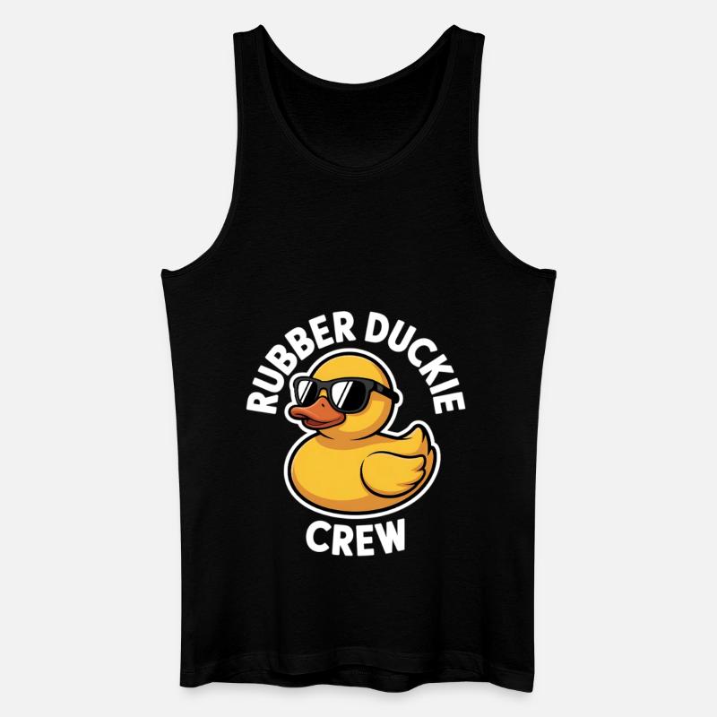 Gummiente Crew Sonnenbrille - Männer Bio Tank Top - Schwarz