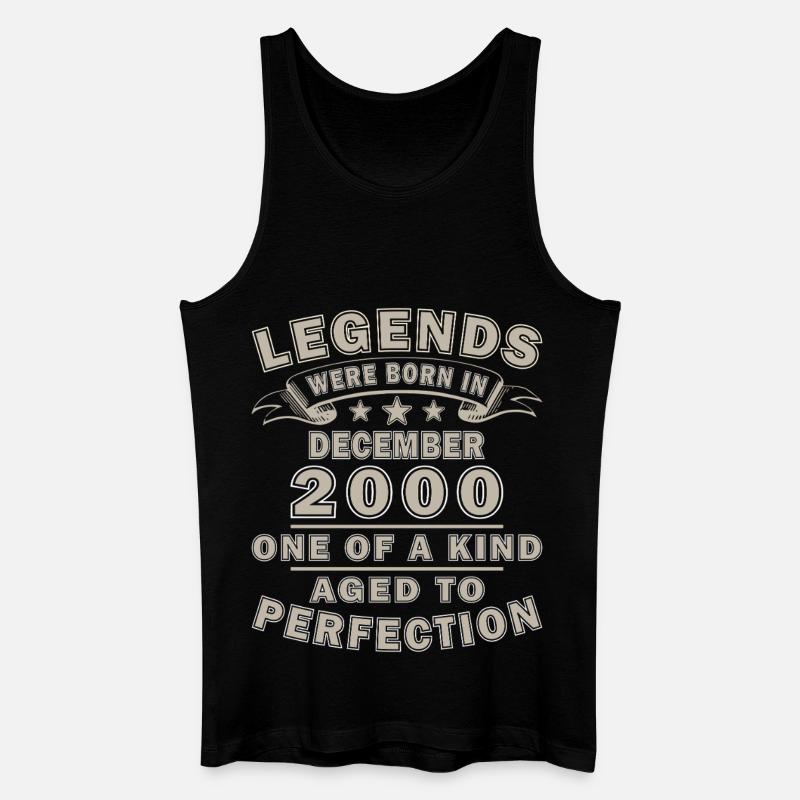 Dezember 2000 Dezember Jubiläum Dezember 2000 - Männer Bio Tank Top - Schwarz