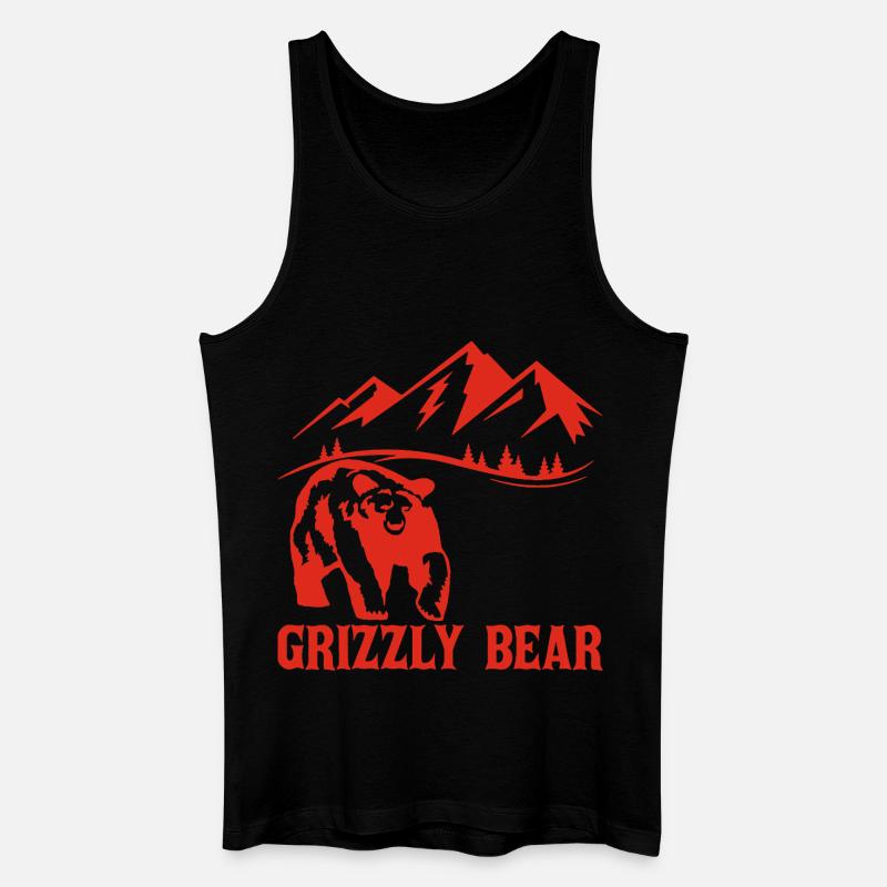 Wandern mit einem Bären (rot) - Männer Bio Tank Top - Schwarz