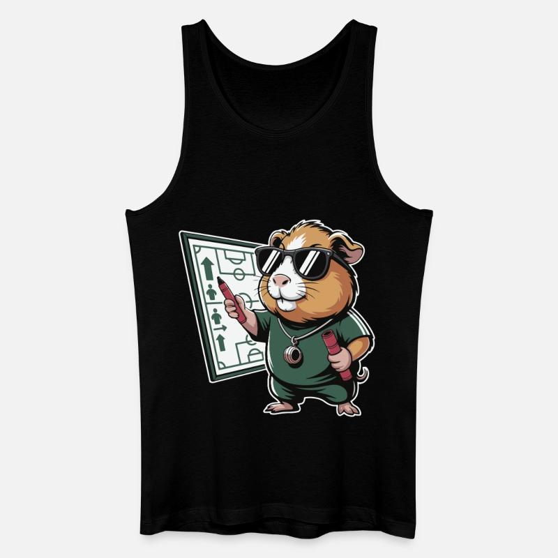 Hamster Coach mit Spielplan - Männer Bio Tank Top - Schwarz