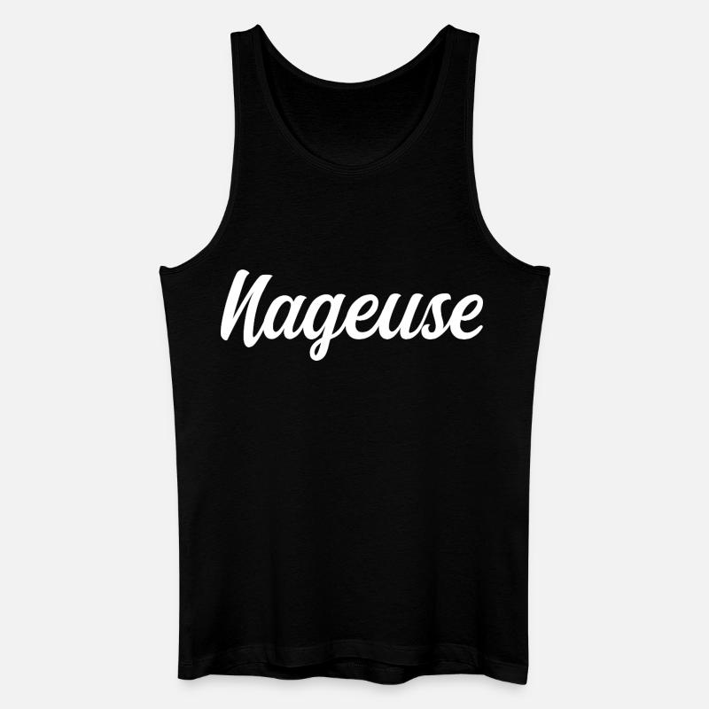 Schwimmer - Männer Bio Tank Top - Schwarz