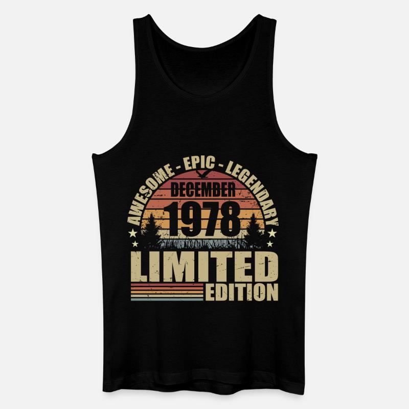 Dezember 1978 - Limitierte Auflage Dezember 1978 - Männer Bio Tank Top - Schwarz
