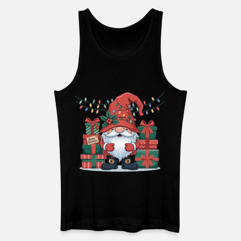 Weihnachten Wichtel Gnome - Männer Bio Tank Top - Schwarz