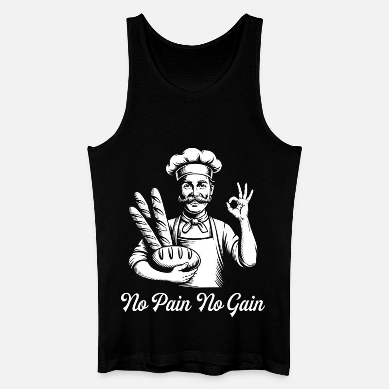 Brotbäckerei Humor Bäcker - Männer Bio Tank Top - Schwarz