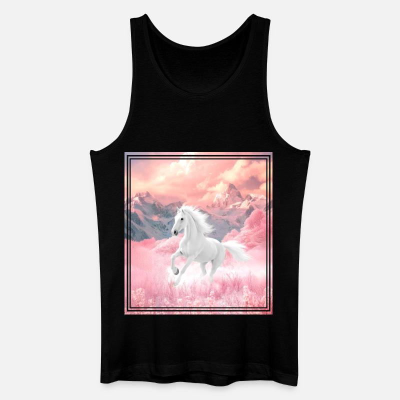 Pferd  - Männer Bio Tank Top - Schwarz
