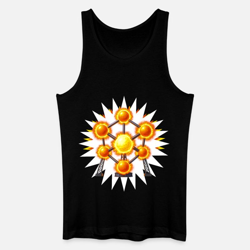 ATOMFUSION – Belgien - Männer Bio Tank Top - Schwarz