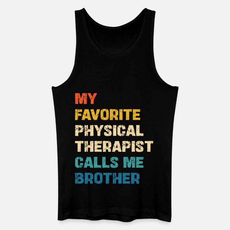 Lieblingsphysiotherapeut nennt mich Bruder - Männer Bio Tank Top - Schwarz