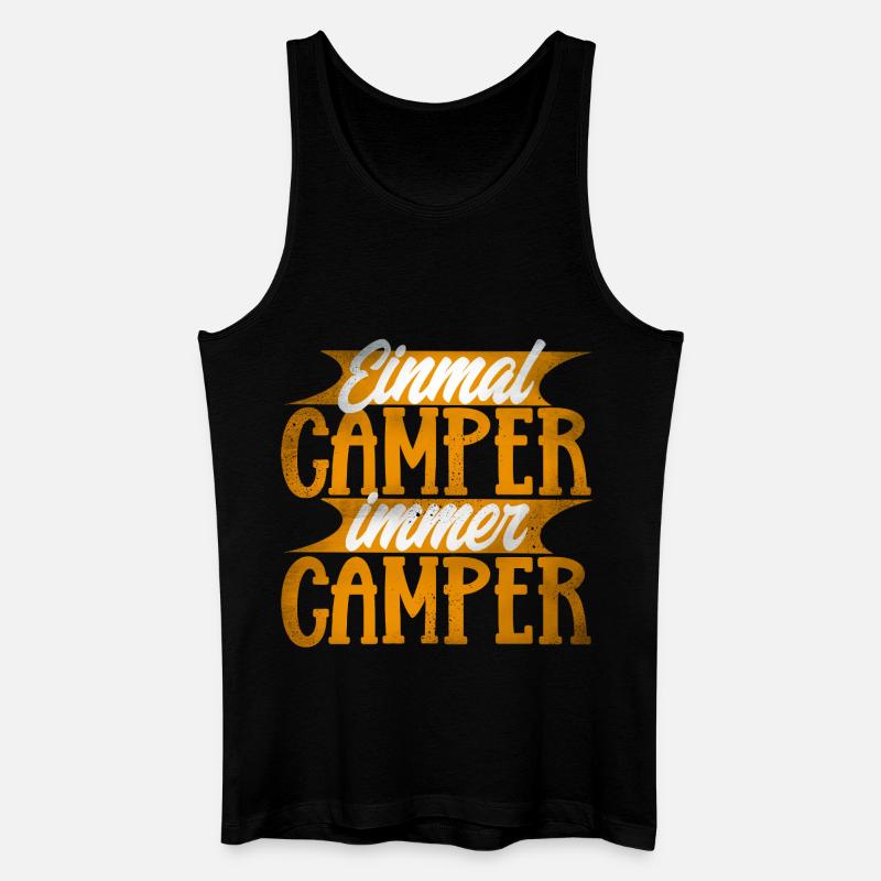 Camping - Männer Bio Tank Top - Schwarz