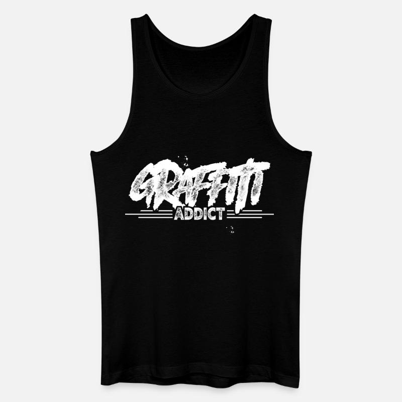 Graffiti - Männer Bio Tank Top - Schwarz