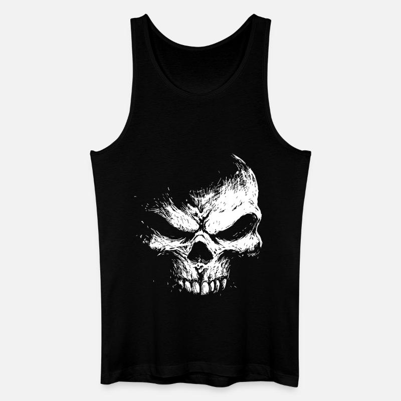 Evil Skull – Dark Grinning Beast - Men’s Organic Tank Top - black