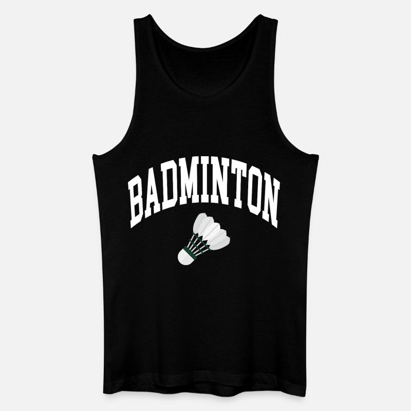 Badminton - Männer Bio Tank Top - Schwarz